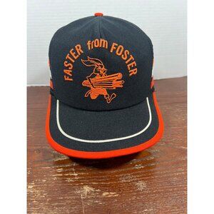 Vintage 3 Stripe Faster From Foster Rabbit Snapback Trucker Hat X3